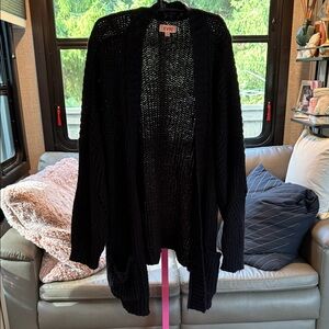 EVRI Women's Classic Black Cardigan size 3X